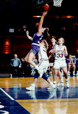 1990-1991 Holy Cross Women's Basketball Team against University of Connecticut