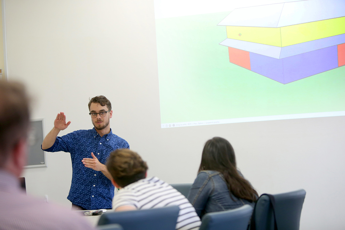 Joe Metrano ’18, Architectural Studies and studio art double major, discusses his research on sustainable housing. 