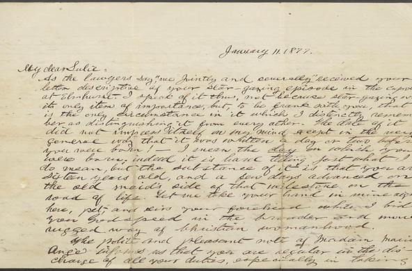 Letter written by Col. Patrick Guiney