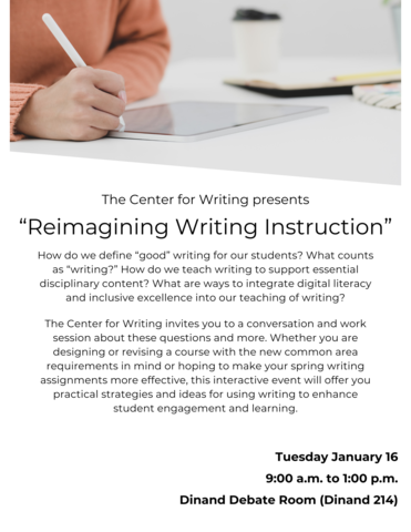 Reimagining writing instruction