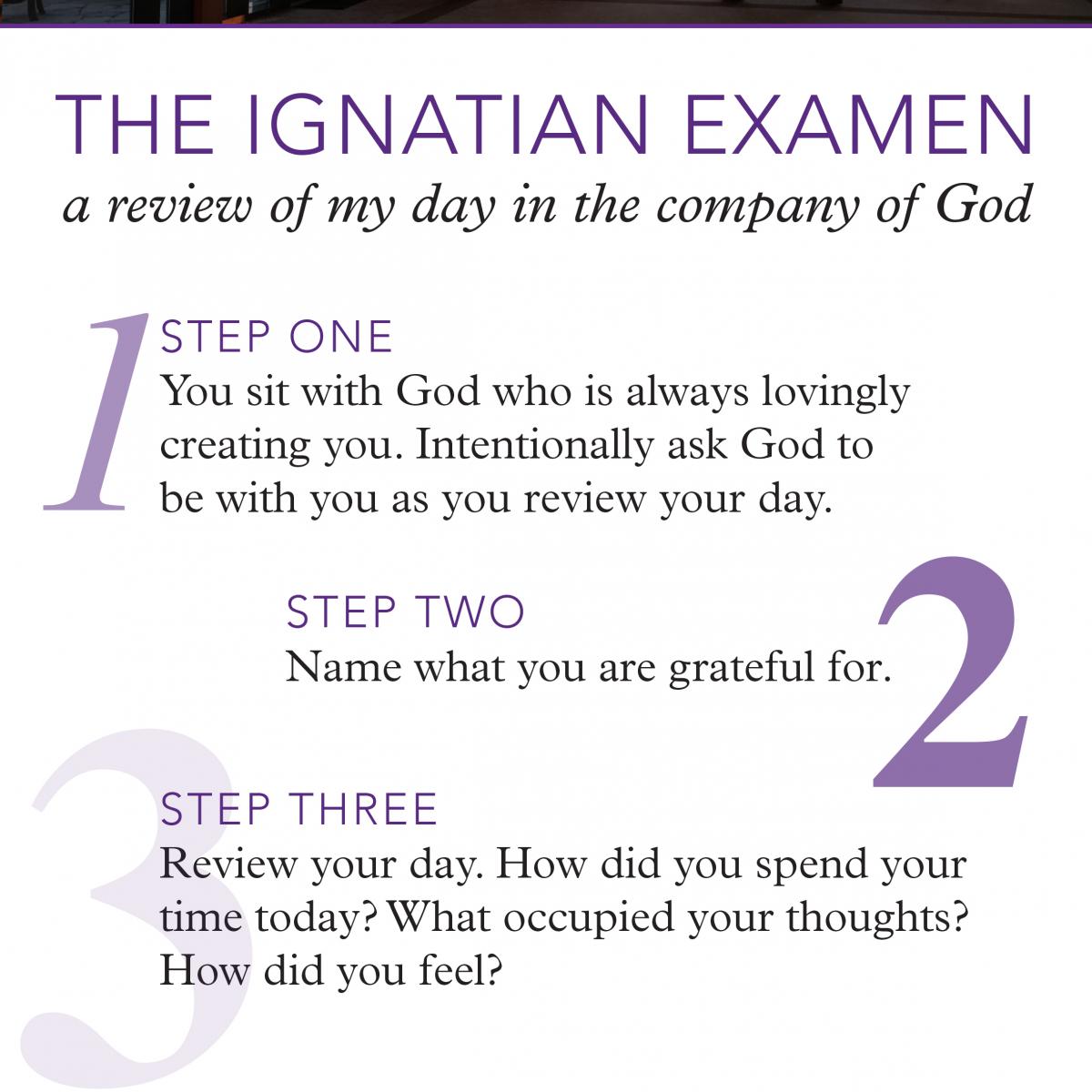 The Ignatian Examen bookmark example