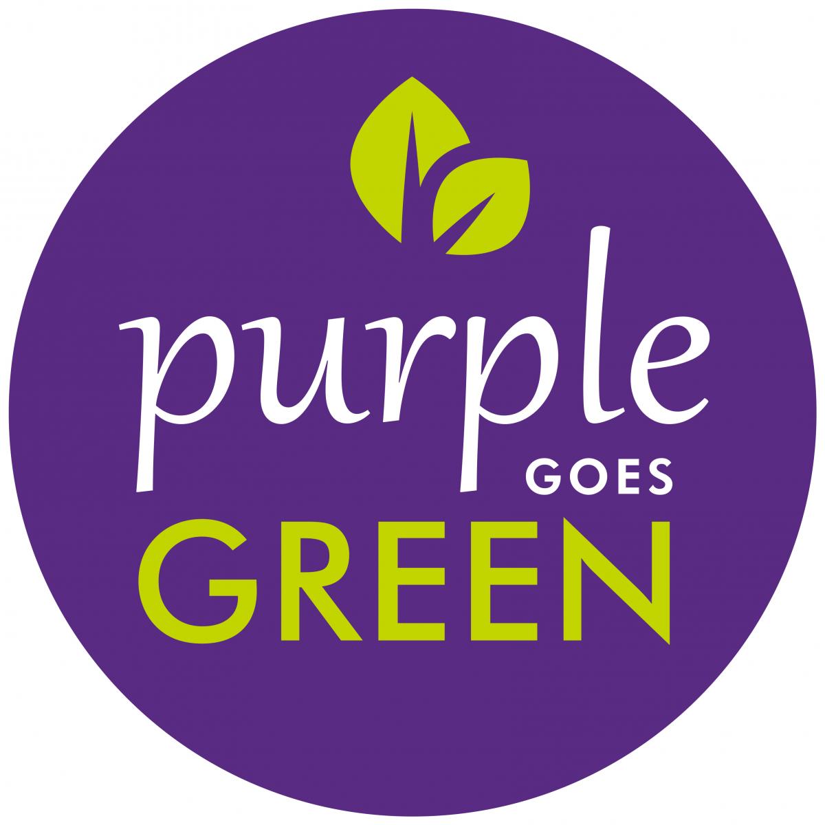 Purple Goes Green Logo Example