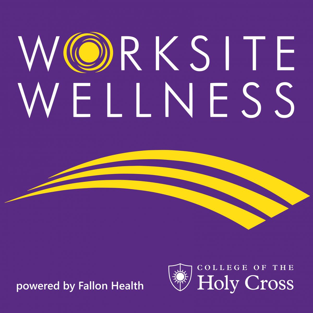 Worksite Wellness | Powered by Fallon Health | College of the Holy Cross Logo Example