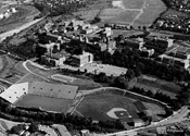 1963 aerial view of campus