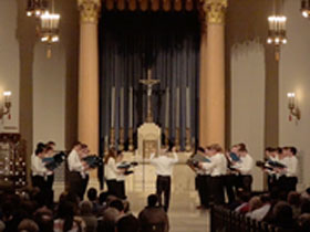 Schola Gregoriana performing in St. Joseph Chapel 