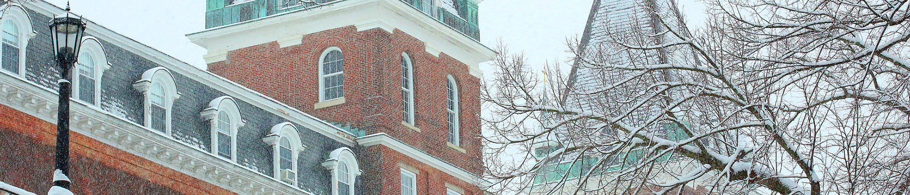 Fenwick Hall in the snow