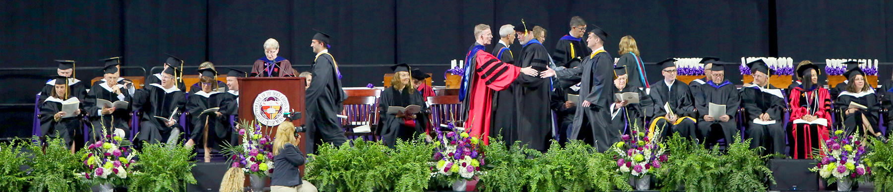 Degrees being conferred to students at Commencement 