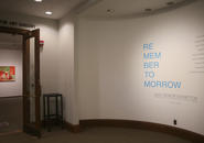 Introductory wall for Remember Tomorrow, gallery entrance