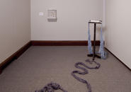 Installation view of piece by Leslie Schomp