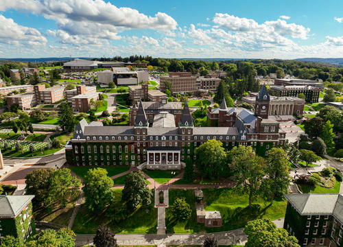 The Holy Cross campus viewed from above