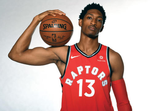 Malcolm Miller '15 of the Toronto Raptors poses for a portrait during Media Day on Sept. 25, 2017, at the BioSteel Centre in Toronto, Ontario, Canada