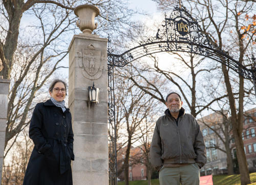 Thomas Doughton, senior lecturer of interdisciplinary studies, and Sarah Luria, professor of English and director of the Environmental Studies Program, two of the faculty members involved in the creation of the documentary. Photo by Avanell Chang