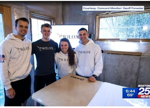 From left to right: Luke Knox '22, Matthew Wiley, Mary Anne Wiley '22 and Paul Wiley '20