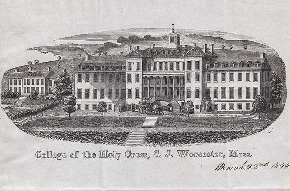 old black and white graphic of Fenwick hall