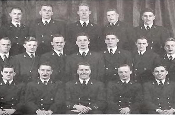 Photo of NROTC candidates from 1946 Crest Yearbook 