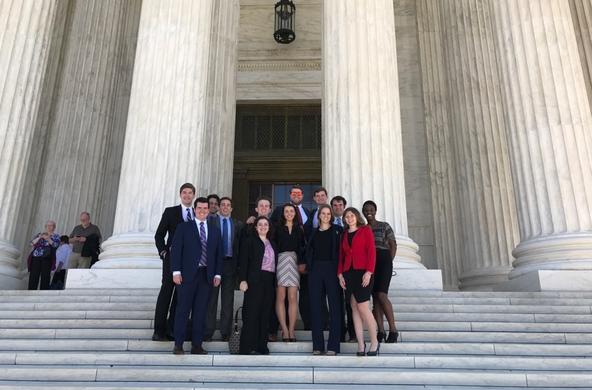 Holy Cross students during the Washington Semester Program visiting the Supreme Court