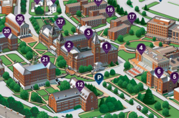 screenshot of campus map