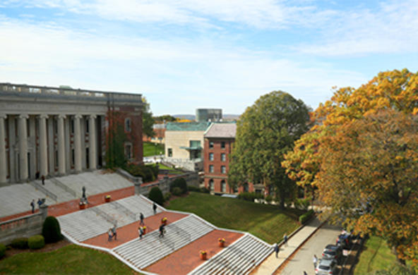 aerial view of dinand library