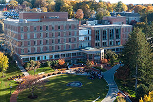 aerial view of Hogan Campus Center