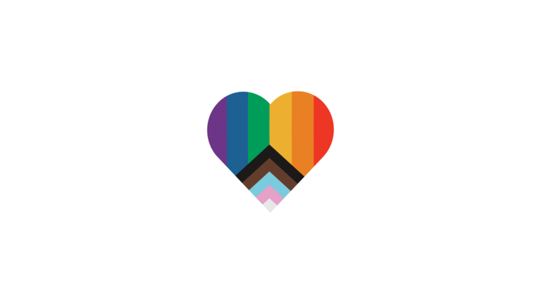 Graphic of rainbow heart