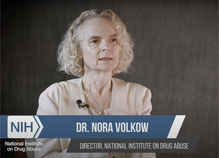 A video still of Dr. Nora Volkow