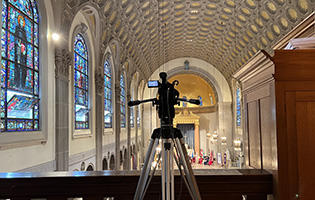 Camera overlooking chapel