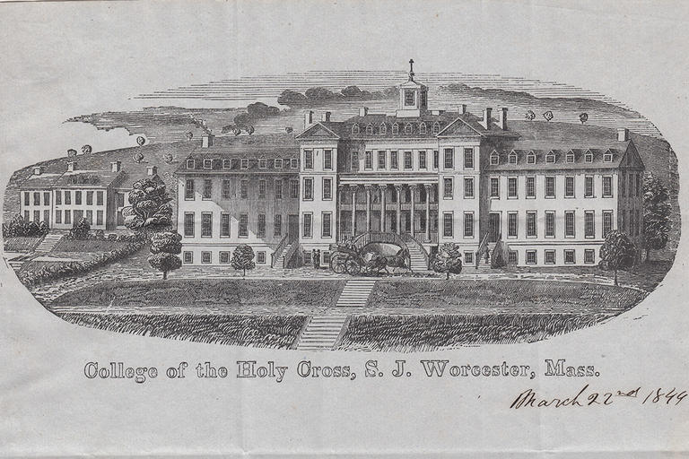 1849 drawing of Fenwick Hall