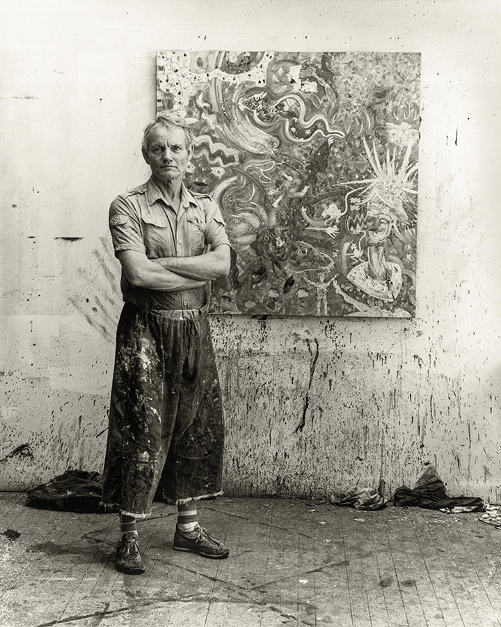 Robert Beauchamp in his studio c. 1980, courtesy of Nadine Valenti Beauchamp