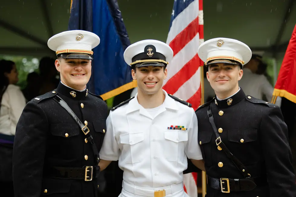 NROTC graduates at a special commencement reception