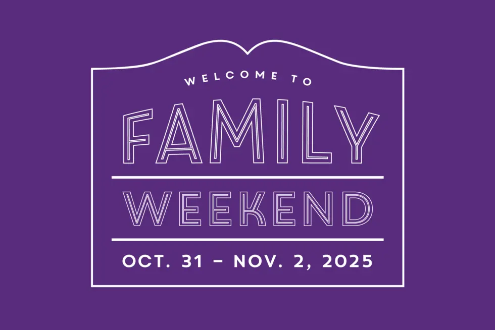 A logo for Family Weekend 2025