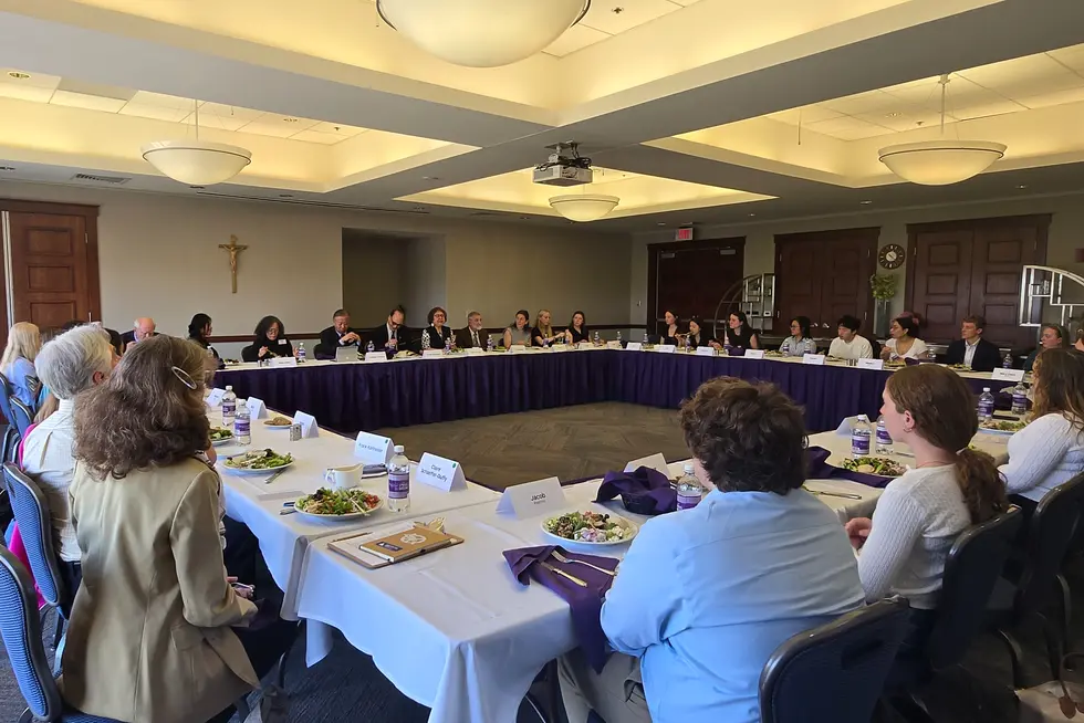 A gathering at Holy Cross featuring  international leaders and Nobel Peace Prize-affiliated advocates from Nihon Hidankyō and the International Physicians for the Prevention of Nuclear War.