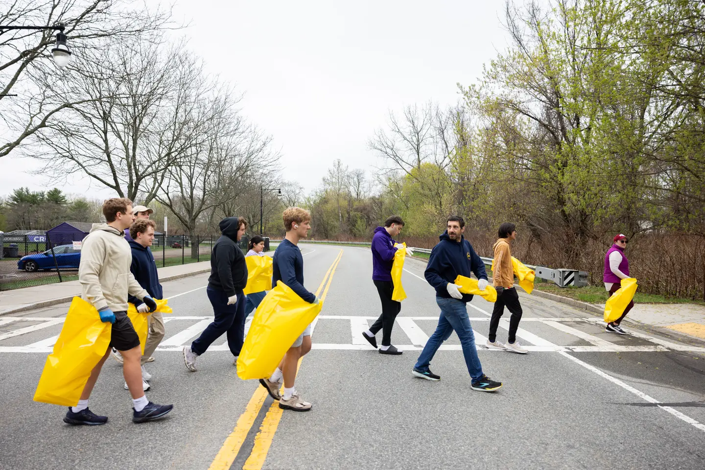 A Montserrat cluster participates in an Earth Day Cleanup