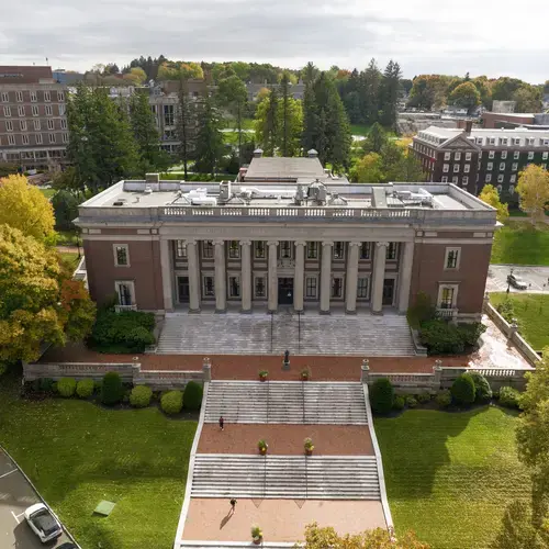Aerial view of Dinand library stairs