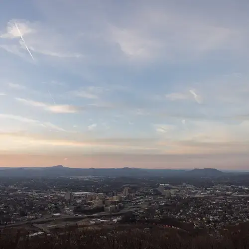 A drone image of Roanoke, Virginia. 