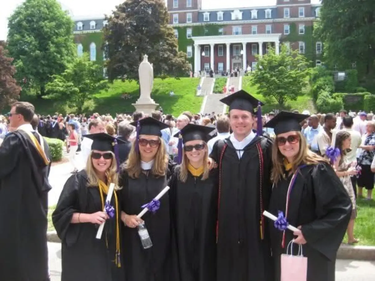 Alesandra and classmates at graduation in 2009.