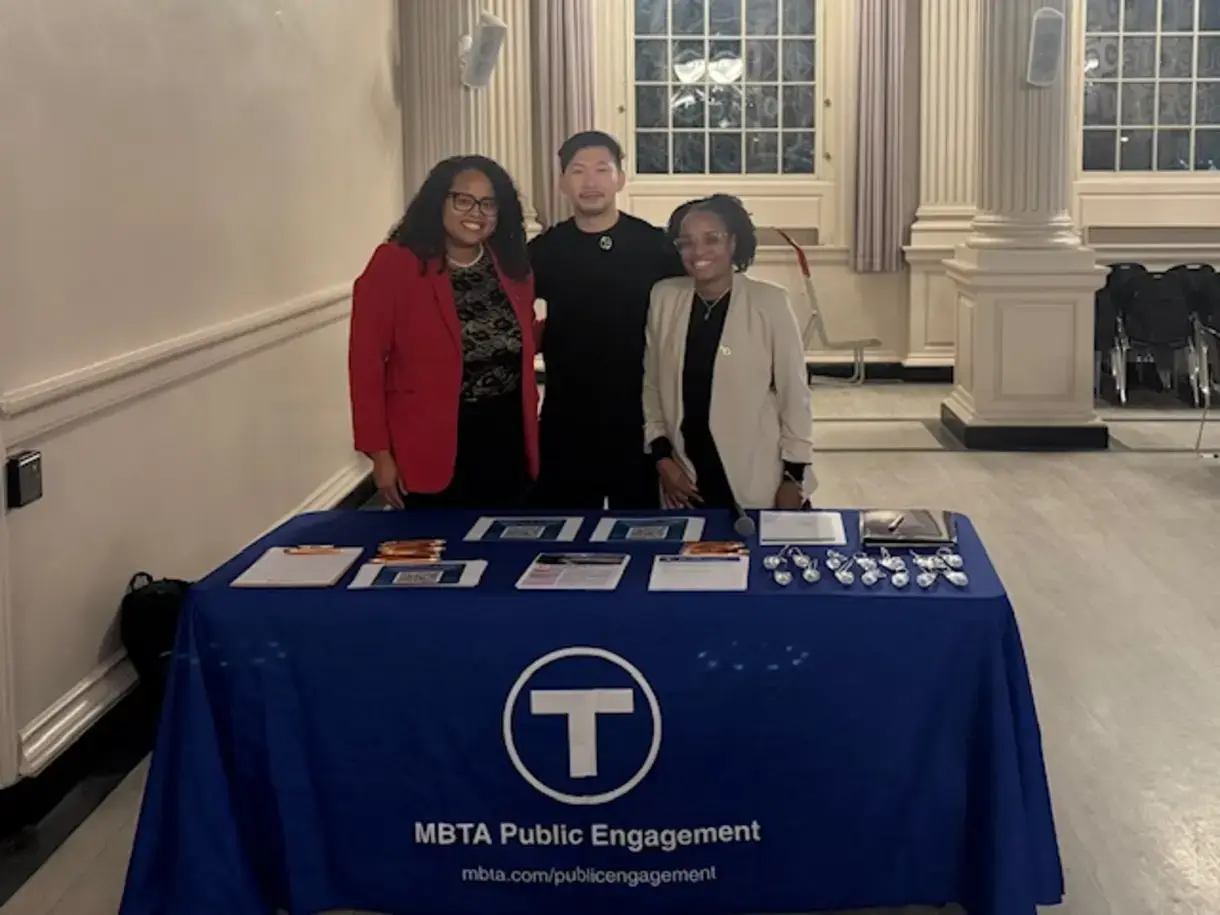 Yarlennys tabling for the MBTA