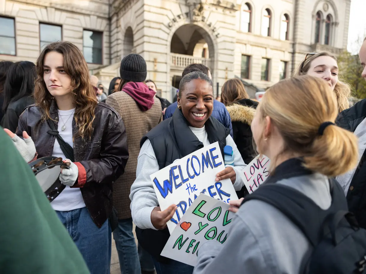 Interfaith witness for migrants and refugees protest in Worcester