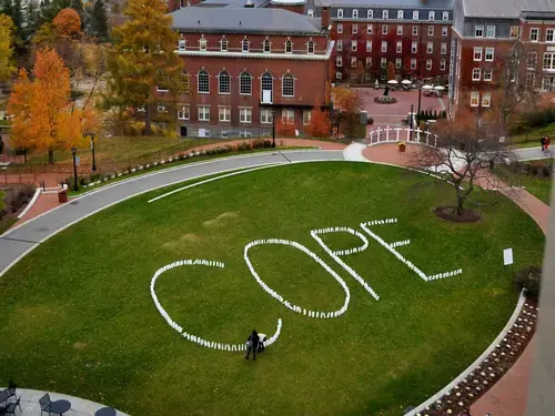 The word "cope" spelled out in luminaries on the Hoval
