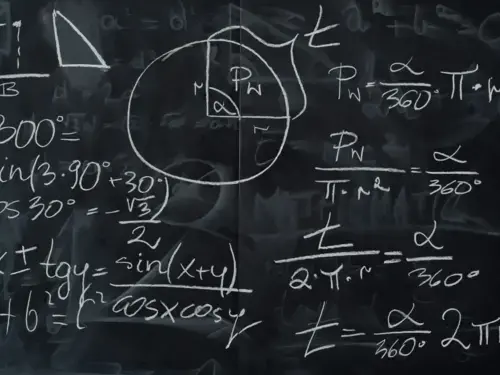 Equation on chalk board
