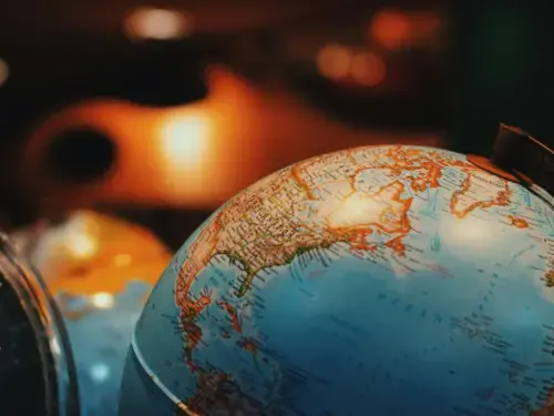 Top half of a globe 