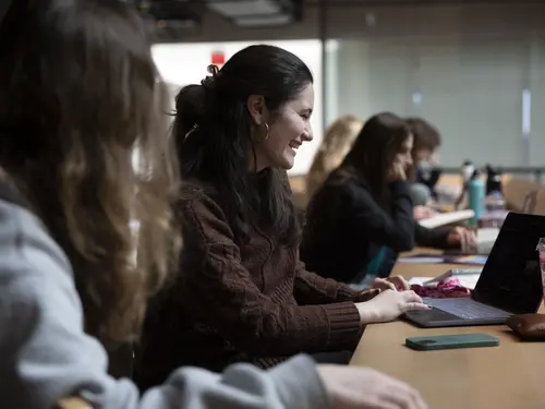 students studying