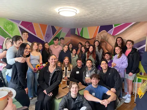 A new mural at the Worcester House.