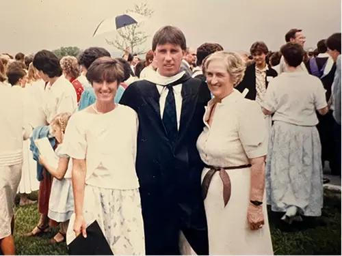Tom O'Brien at graduation