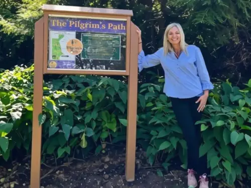 Start of the pilgrim's path trail
