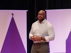 On June 7, 2025, the Ciocca Center joined in the reunion fun, hosting a CrossTalk event with Ally McDonald ’95, Tavares Brewington ’00 and Kati Fernandez ’15.