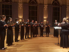 Chamber Singers performs in Brooks Concert Hall