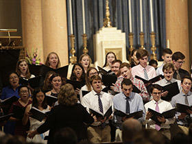 College Choir performs in St. Joseph's Chapel