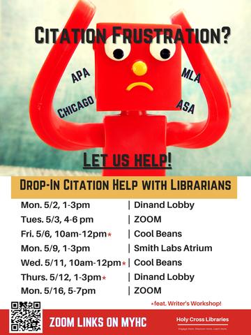 Flyer listing the dates, times, and locations for Citation Frustration Stations