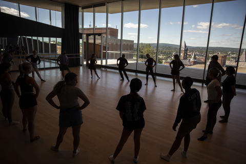Dance class in the Prior Performing Art Center