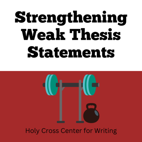 strengthening weak thesis statements